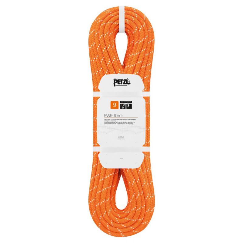 Semi-static rope PETZL Push 9MM (ORANGE) 40M