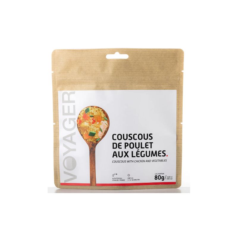 Plat lyophilisé VOYAGER Couscous de Poulet aux Légumes