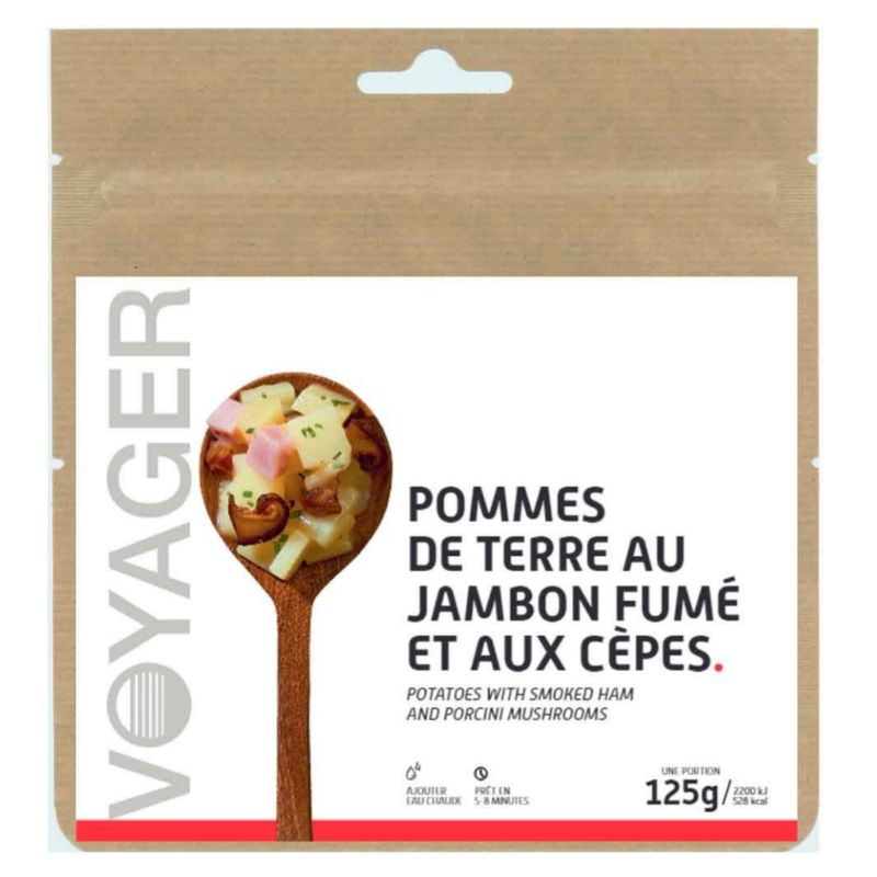 Freeze-dried dish Voyager Potatoes with smoked ham and porcini mushrooms