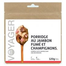 Plato liofilizado Voyager Gachas con jamón ahumado y setas