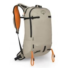 Naisten laskettelureppu Osprey Firn 18 (Sandy Grey/Tequila Orange)