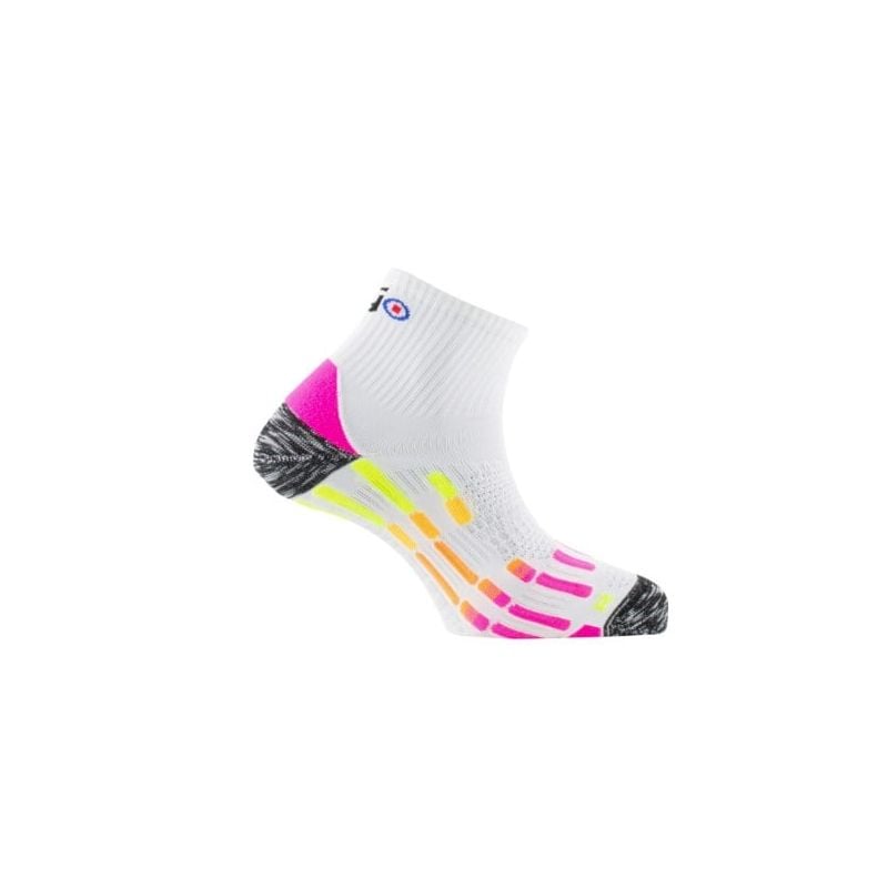 Chaussettes running Thyo SOQ PODY AIR RUN SILVER (blanc/rose)