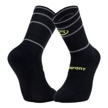 Trail/juoksusukka BV sport SOCQUETTE REFLECT (MUSTA/KELTAINEN)