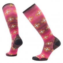 Skistrømper Smartwool Ski Zero Cushion Paths Crossed P Ski til kvinder (POWER PINK)