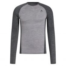 Tekninen toppi Odlo BL TOP crew neck l/s - NATURAL PERFORMANCE PW 150 (harmaa melange - tummanharmaa melange) mies