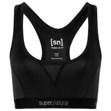 Women's merino wool bra SUPER.NATURAL W TUNDRA220 SEMPLICE BRA (Jet Black)