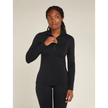 Technische Unterwäsche Icebreaker Mer Core Heavyweight LS Half Zip (black) - Damen