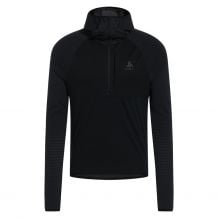 Veste coupe vent ODLO Mid layer hoody 1/2 zip - ZEROWEIGHT PRO PW SEAMLESS WINDPROOF (black) Homme
