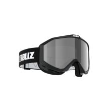 Lasten hiihtonaamari Bliz Liner JR (MUSTA-VALKOINEN LOGO - MUSTA-HOPEA PEILI - CAT.3)
