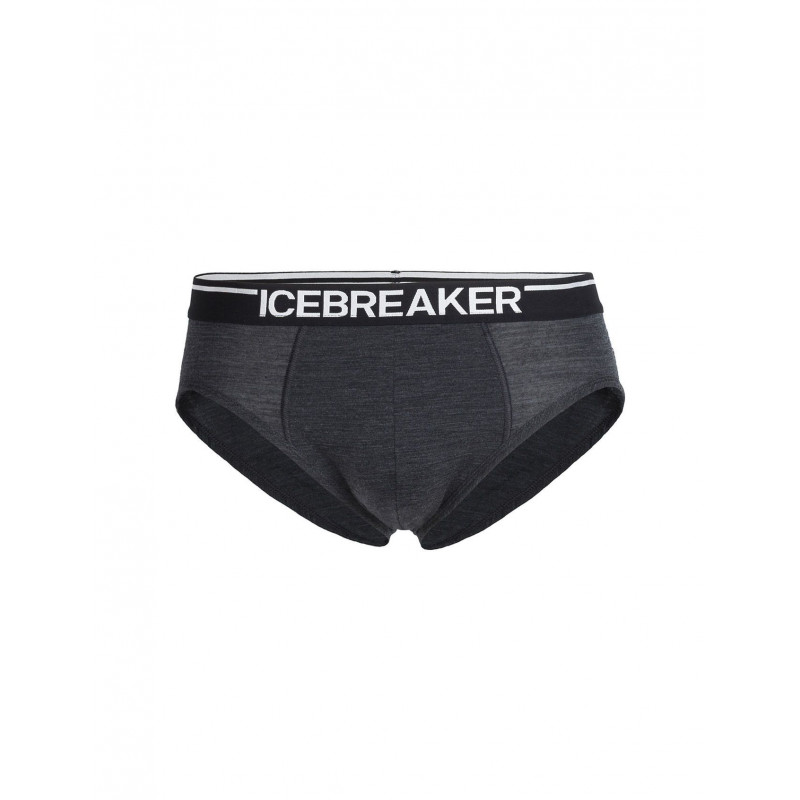 Icebreaker Mens Anatomica Briefs (Jet Heather/Black)